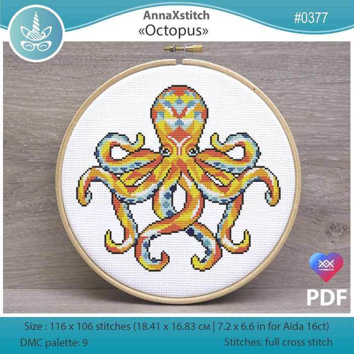 Octopus - PDF Cross Stitch Pattern