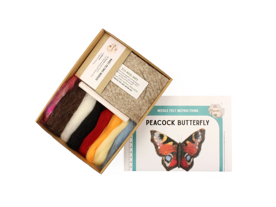 Felting Kit - Peacock Butterfly Needle Felt Kit