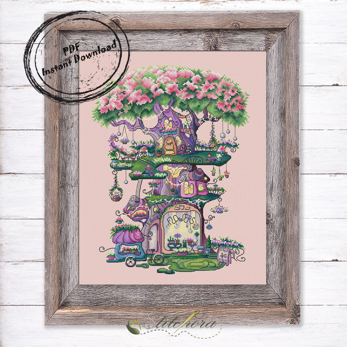 Flower Tree - PDF Cross Stitch Pattern