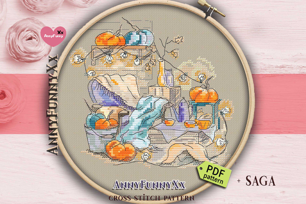 Autumn sketches. Pumpkins - PDF Cross Stitch Pattern