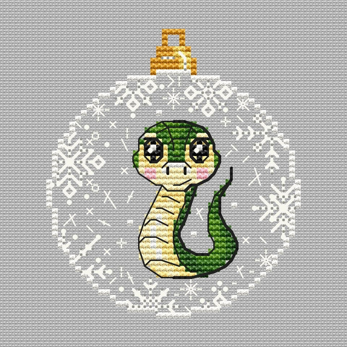 Christmas Ball with Snake - Free PDF Cross Stitch Pattern