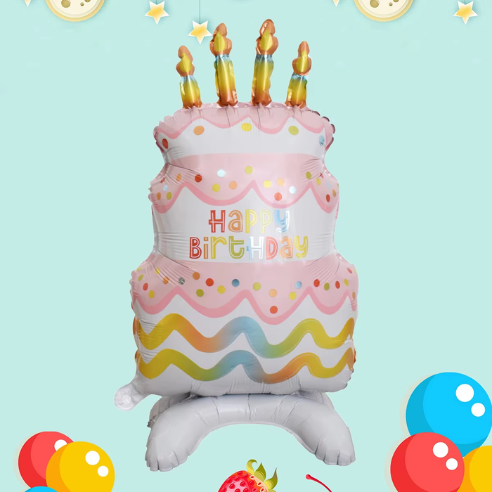 Birthday Cake Standing Foil Balloon Decoration F07M1-13