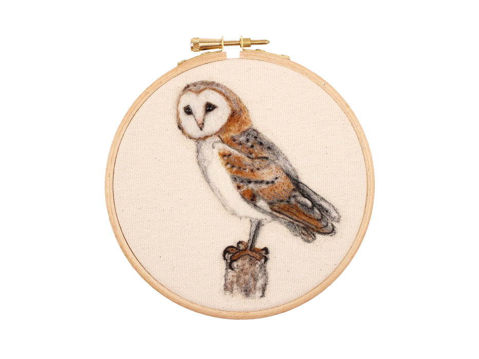 Felting Kit - Barn Owl 2D Kit. In Support of RSPB Charity