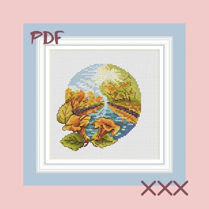 Chanterelles - PDF Cross Stitch Pattern