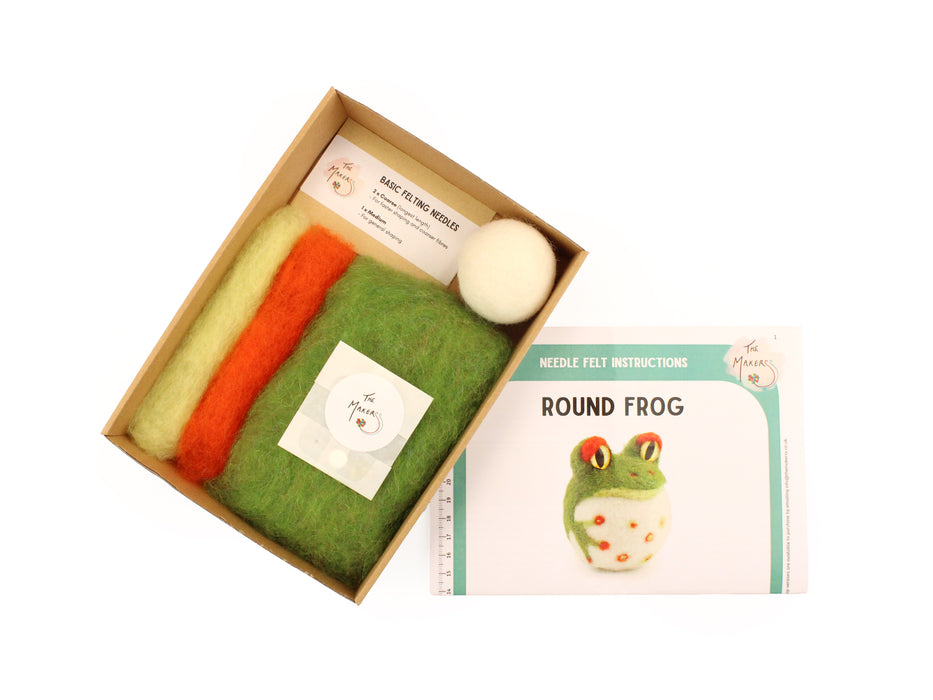 Felting Kit - Round Frog Needle Felt Kit