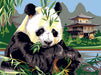 Needlepoint canvas for halfstitch without yarn The Panda SE926.207 Seg De Paris Printed Tapestry Canvas