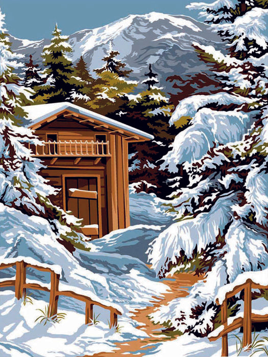 Needlepoint canvas for halfstitch without yarn Snow SE926.282 Seg De Paris Printed Tapestry Canvas