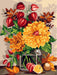 Needlepoint canvas for halfstitch without yarn Canvas Bouquet of Autumn SE926.331 Seg De Paris Printed Tapestry Canvas