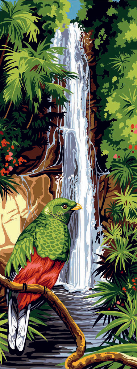 Needlepoint canvas for halfstitch without yarn Quetzal SE950.139 Seg De Paris Printed Tapestry Canvas