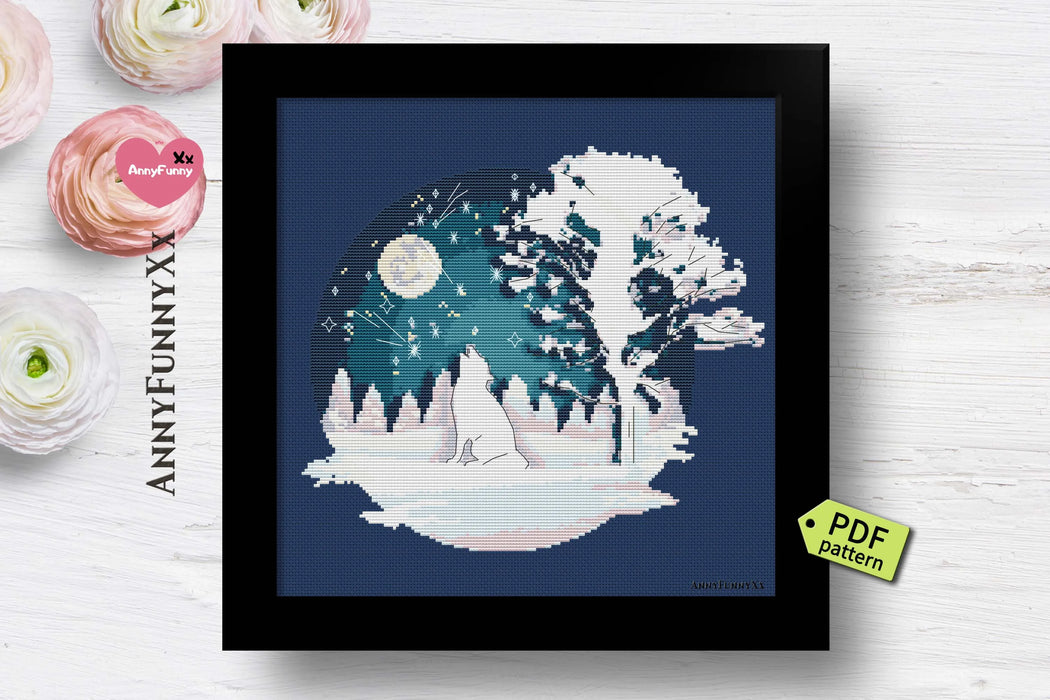 Winter silhouette - PDF Cross Stitch Pattern