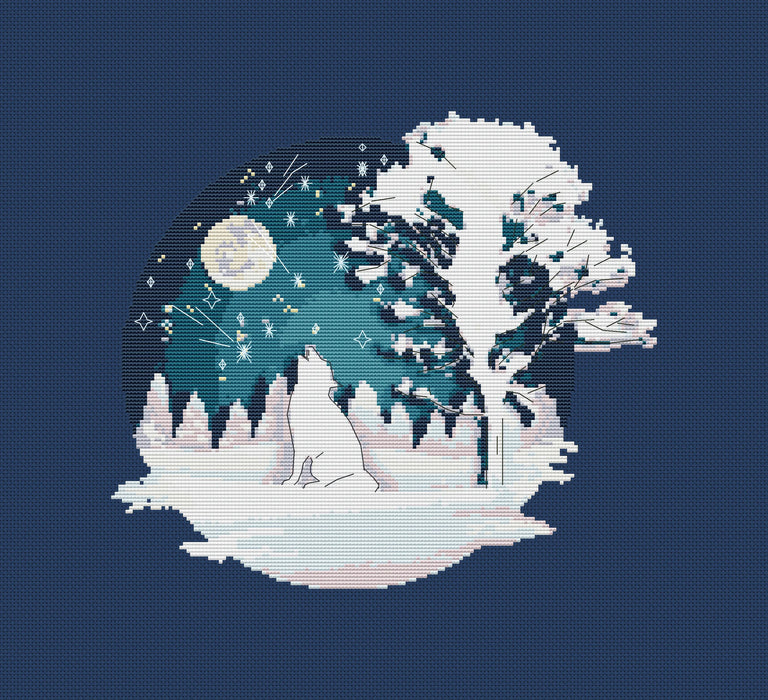 Winter silhouette - PDF Cross Stitch Pattern