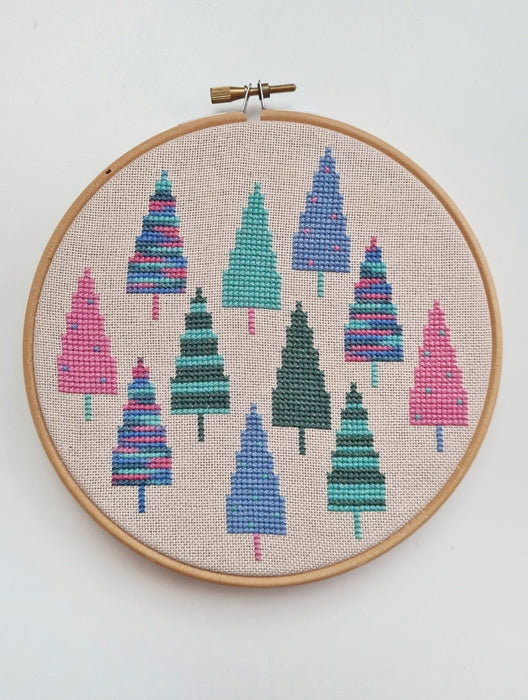 Spring trees - PDF Cross Stitch Pattern