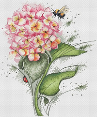 Watercolor hydrangea - PDF Cross Stitch Pattern