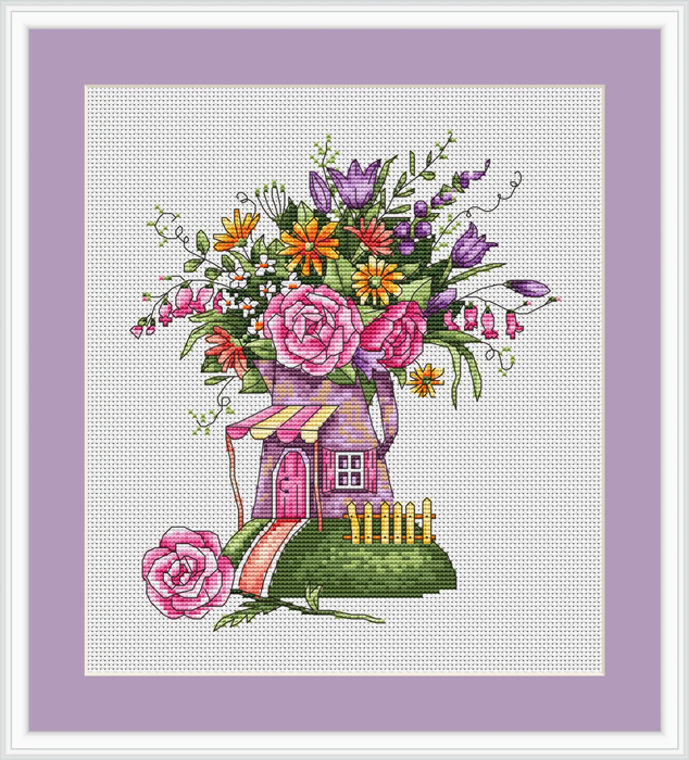 Teapot House - PDF Cross Stitch Pattern