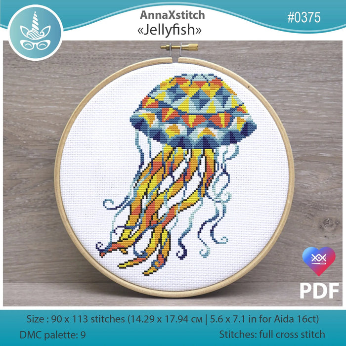 Jellyfish - PDF Cross Stitch Pattern