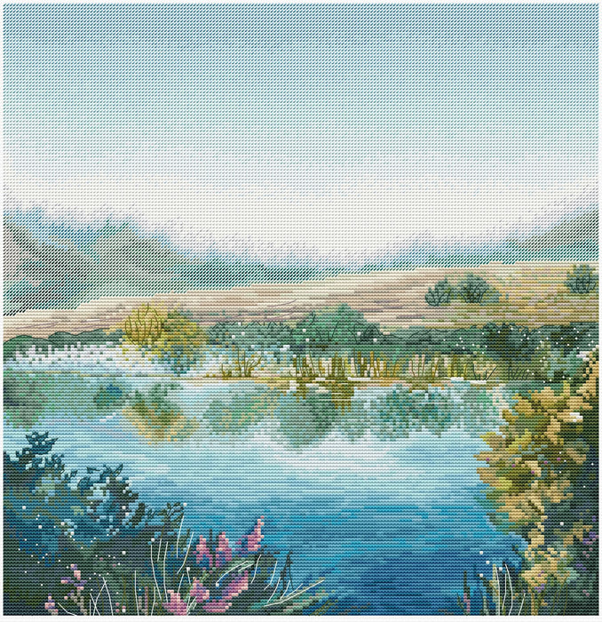 Village pond - PDF Cross Stitch Pattern