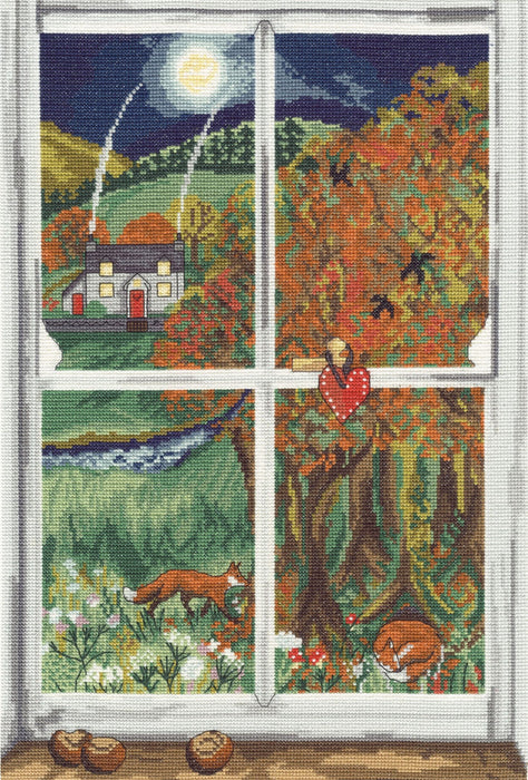 Conker Window XDD6 Counted Cross Stitch Kit