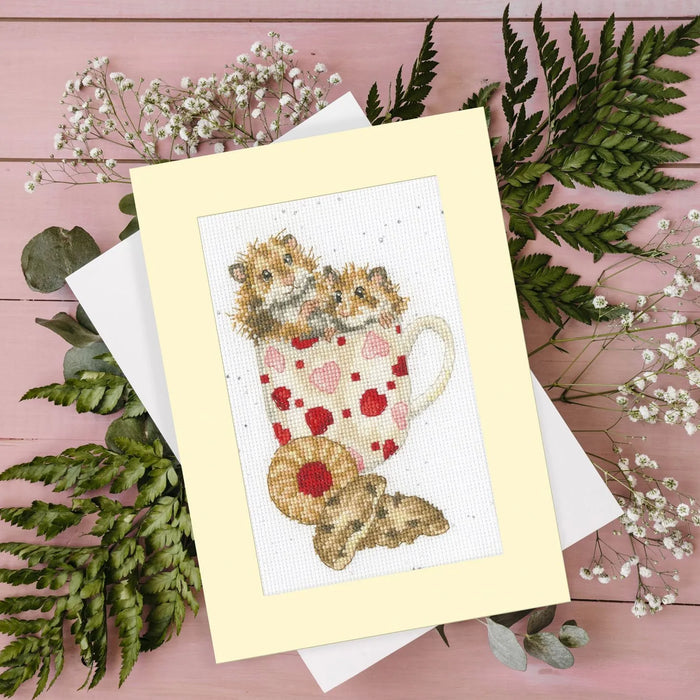 Hammy Anniversary Greetings Card XGC44 Counted Cross Stitch Kit