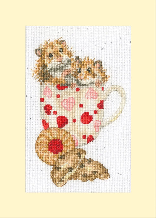 Hammy Anniversary Greetings Card XGC44 Counted Cross Stitch Kit