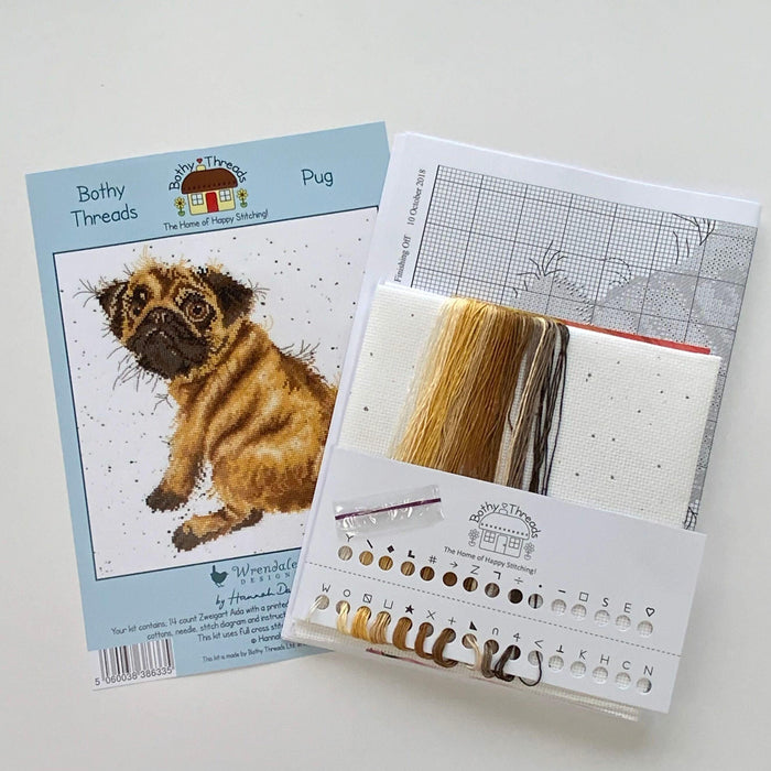 Pug XHD11 Counted Cross Stitch Kit - Wizardi