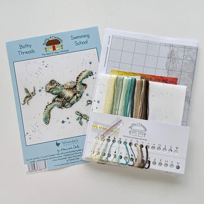 Swimming School XHD64 Counted Cross Stitch Kit - Wizardi