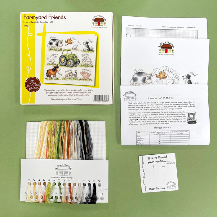 Farmyard Friends XKG11 Counted Cross Stitch Kit