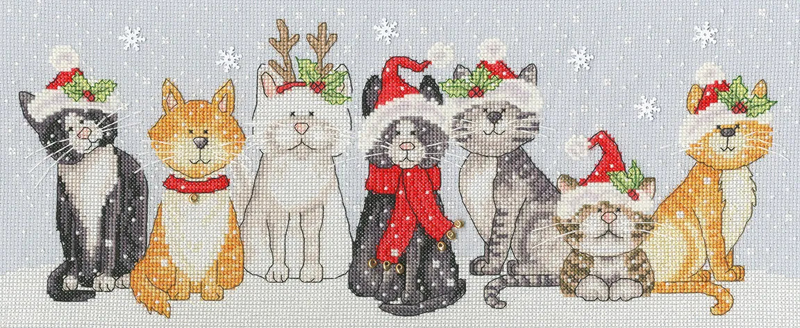 Festive Felines XKTB11 Counted Cross Stitch Kit