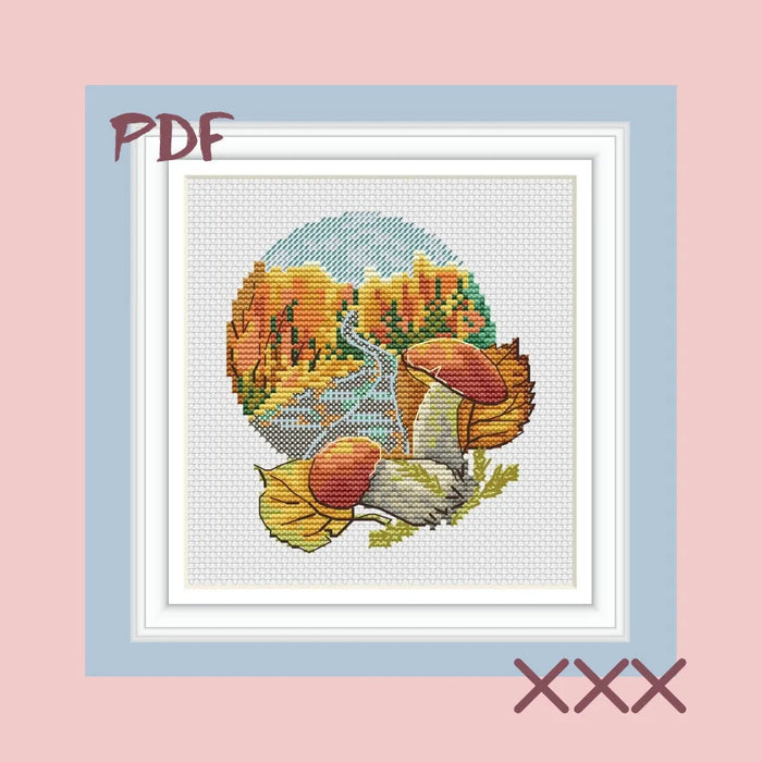 Aspen mushroom - PDF Cross Stitch Pattern