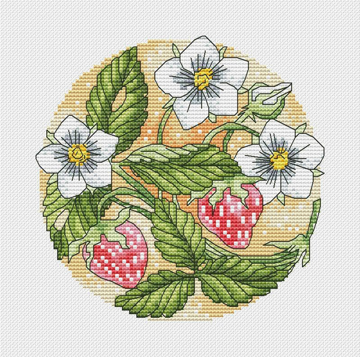 A Circle Of Strawberries 1 - PDF Cross Stitch Pattern - Wizardi