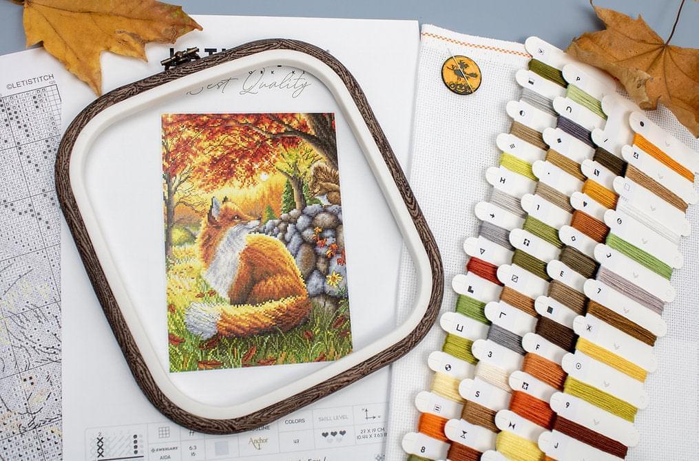 A Friend for Little Fox L8061 Counted Cross Stitch Kit - Wizardi