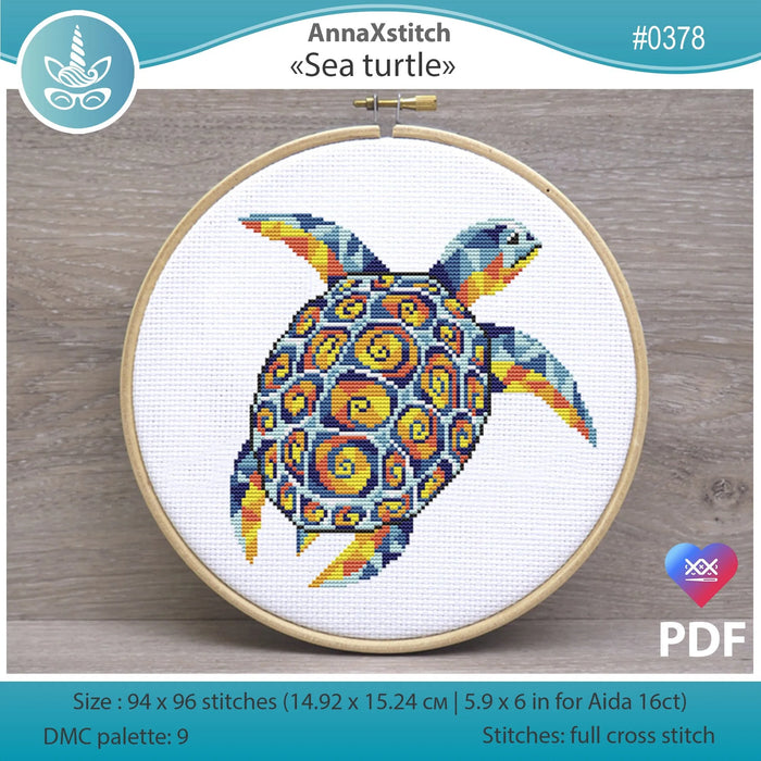 Sea Turtle - PDF Cross Stitch Pattern