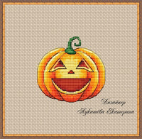 Pumpkins. Joyful pumpkin - PDF Cross Stitch Pattern