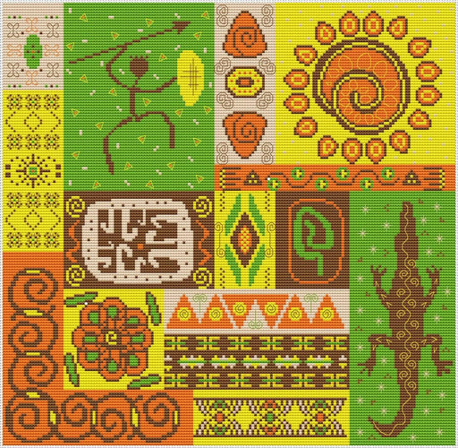 Africa 9 - PDF Cross Stitch Pattern - Wizardi