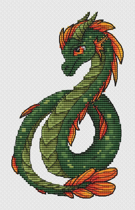 Air Dragon - PDF Cross Stitch Pattern - Wizardi