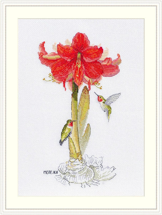 Amaryllis K-202 Counted Cross-Stitch Kit - Wizardi