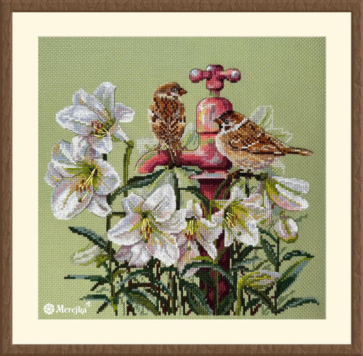 Among the Lilies K-229 Counted Cross-Stitch Kit - Wizardi