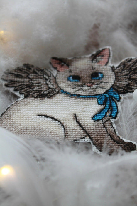 Angel Cat - PDF Cross Stitch Pattern - Wizardi