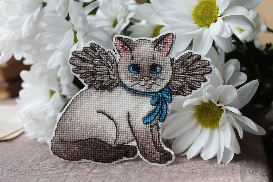 Angel Cat - PDF Cross Stitch Pattern - Wizardi