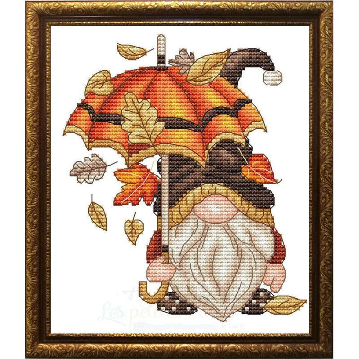 Autumn Gnome Umbrella - PDF Cross Stitch Pattern - Wizardi