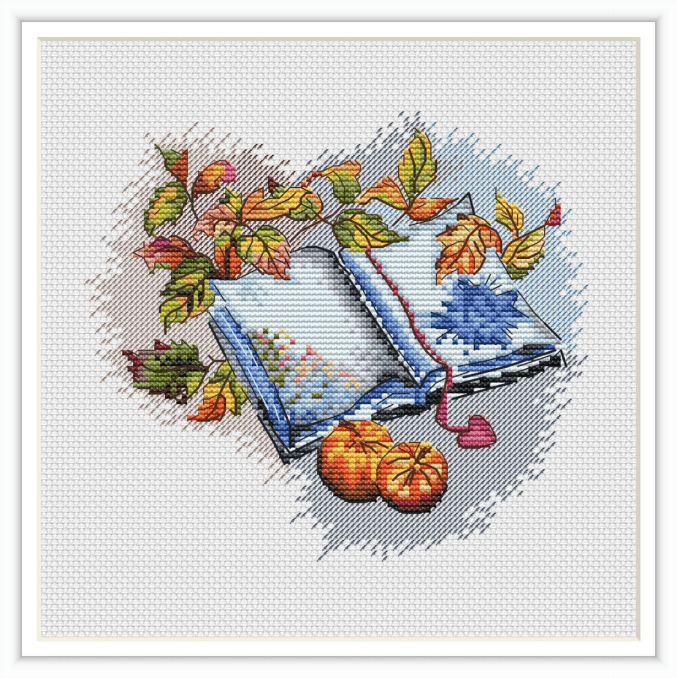 Autumn Reading - PDF Cross Stitch Pattern - Wizardi