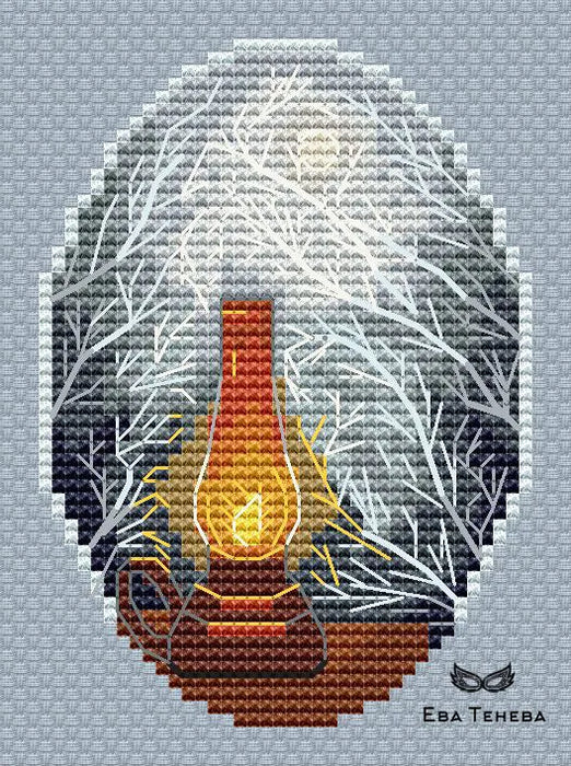 Winter window - PDF Cross Stitch Pattern