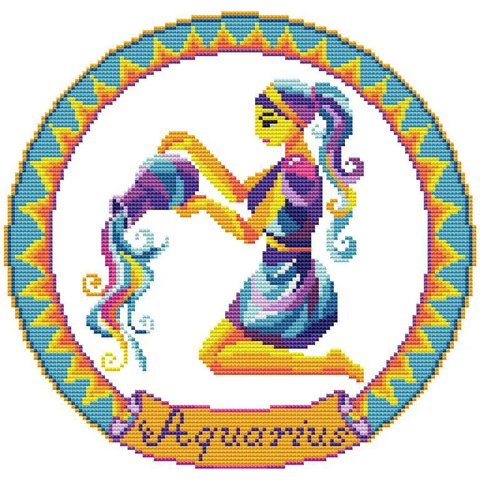 Aquarius - PDF Cross Stitch Pattern