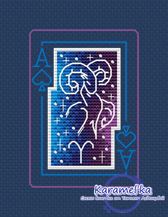 Zodiac sign. Aries - PDF Cross Stitch Pattern