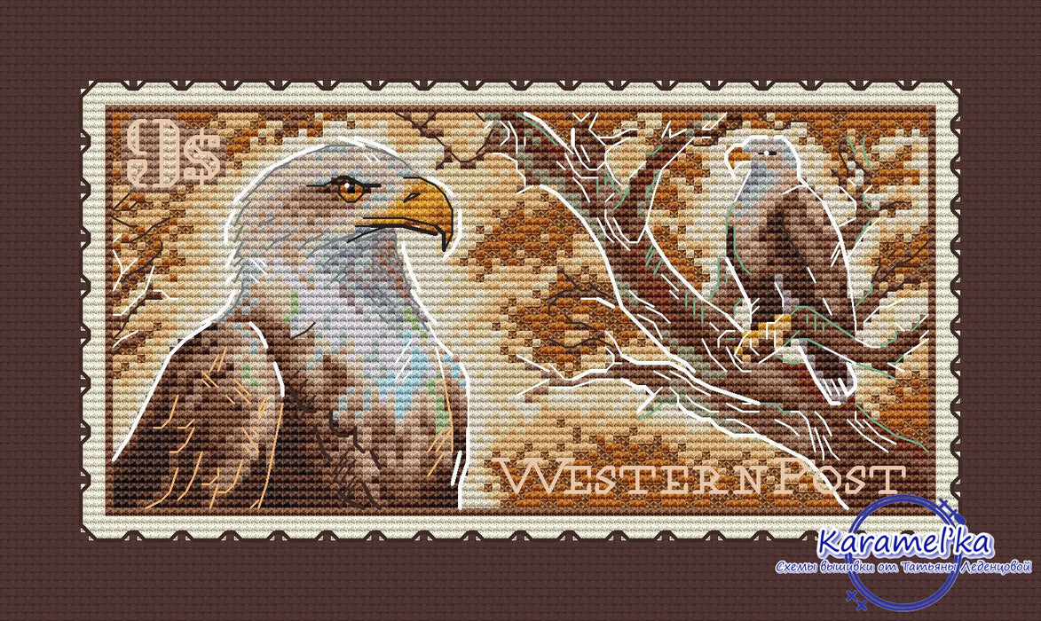 Bird of prey - PDF Cross Stitch Pattern