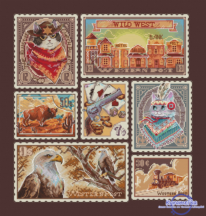 Western Post - PDF Cross Stitch Pattern