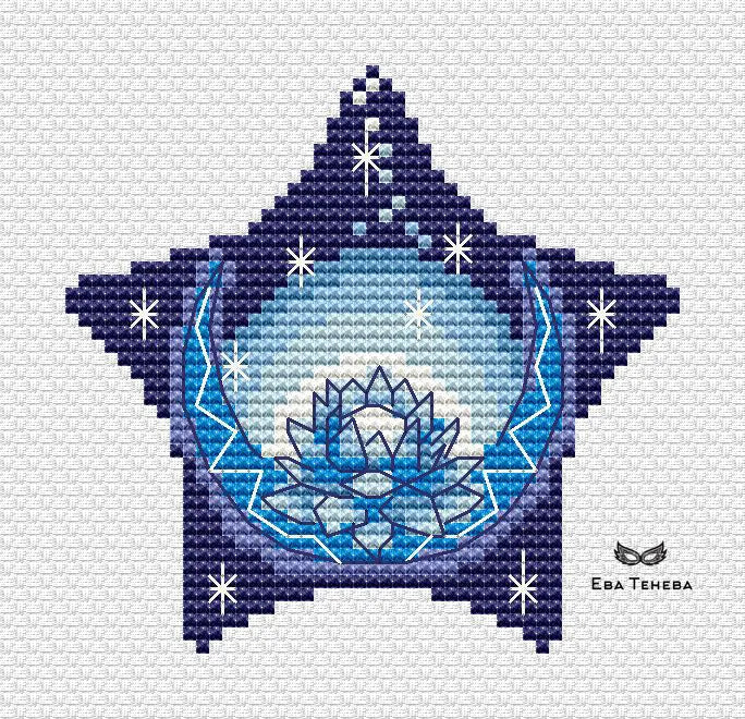 Star Lotus - PDF Cross Stitch Pattern