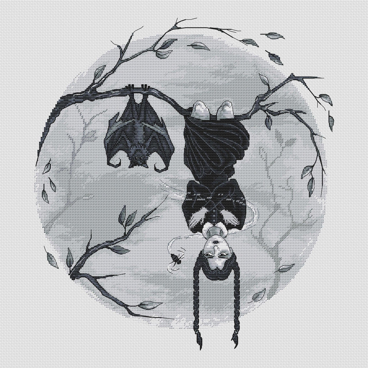 Bat Girl - PDF Cross Stitch Pattern - Wizardi