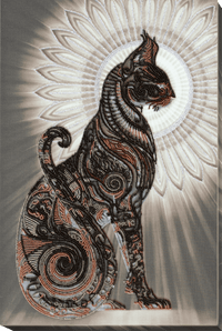 Bead Embroidery Kit - Bast in the night AB-695 - Wizardi