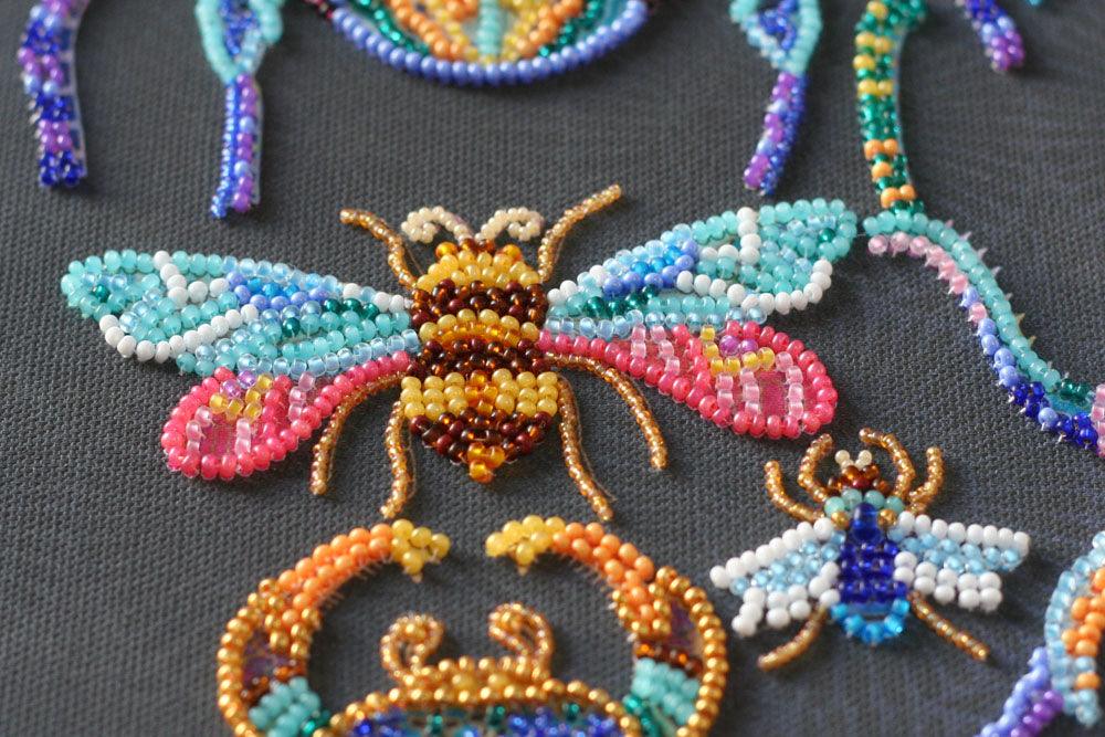 Bead Embroidery Kit - Beetles AB-730 - Wizardi