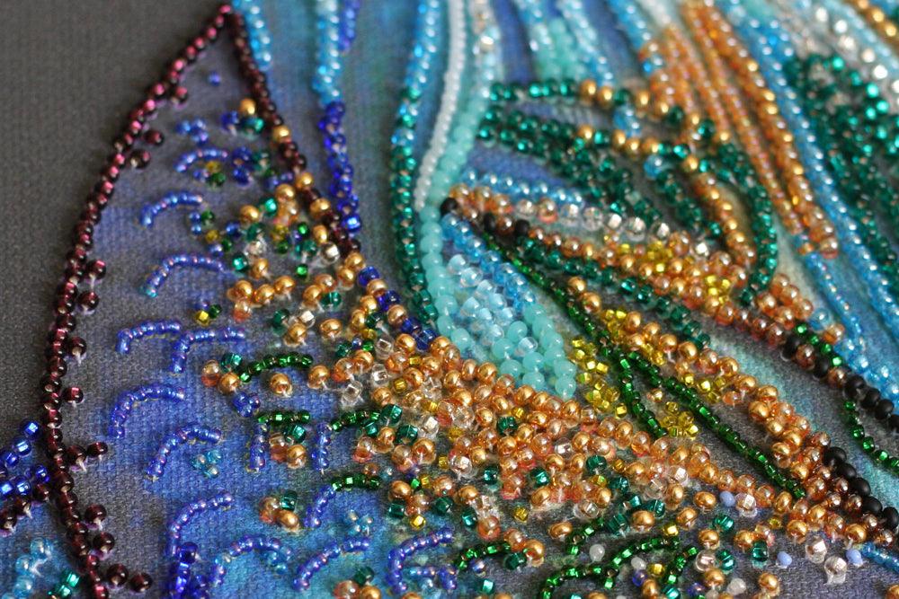 Bead Embroidery Kit - Blue gold AB-746 - Wizardi